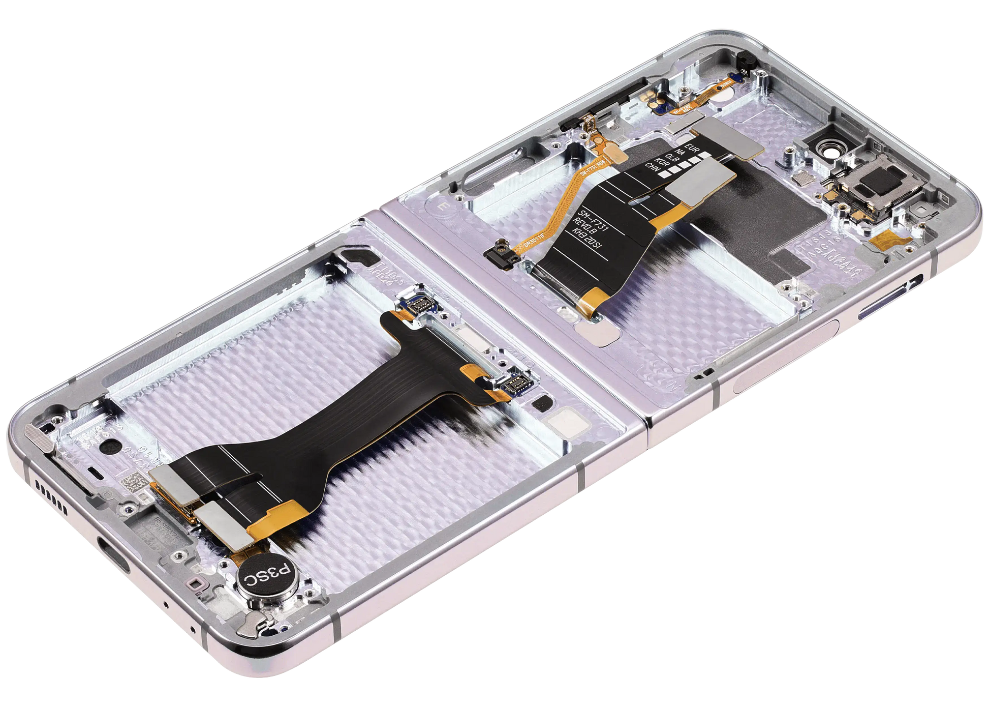 Inner OLED Assembly With Frame Compatible For Samsung Galaxy Z Flip 5 5G (F731) (US & International) (Aftermarket Plus) (Lavender) - View 2 | TechDrip Canada