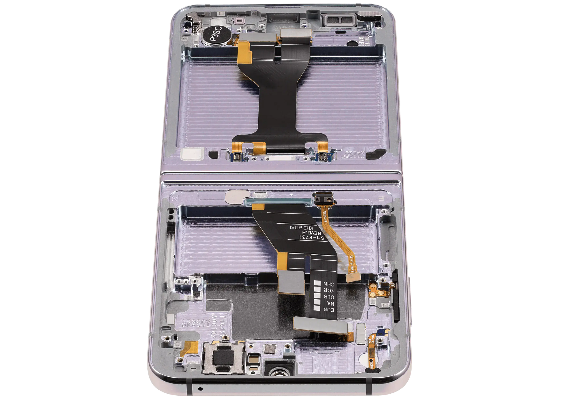Inner OLED Assembly With Frame Compatible For Samsung Galaxy Z Flip 5 5G (F731) (US & International) (Aftermarket Plus) (Lavender) - View 4 | TechDrip Canada