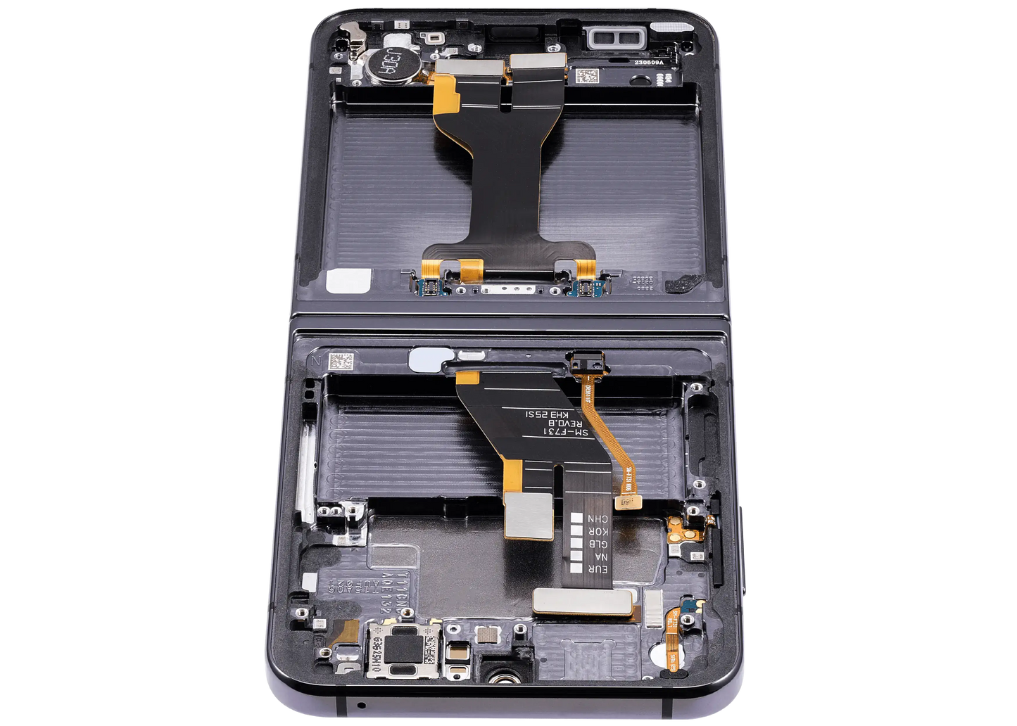 Inner OLED Assembly With Frame Compatible For Samsung Galaxy Z Flip 5 5G (F731) (US & International) (Aftermarket Plus) (Graphite) - View 4 | TechDrip Canada