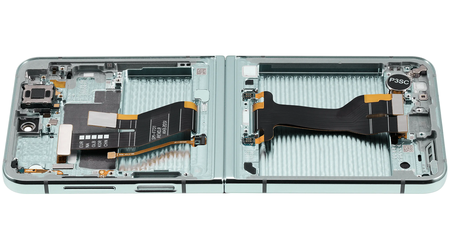 Inner OLED Assembly With Frame Compatible For Samsung Galaxy Z Flip 5 5G (F731) (US & International) (Aftermarket Plus) (Green) - View 5 | TechDrip Canada