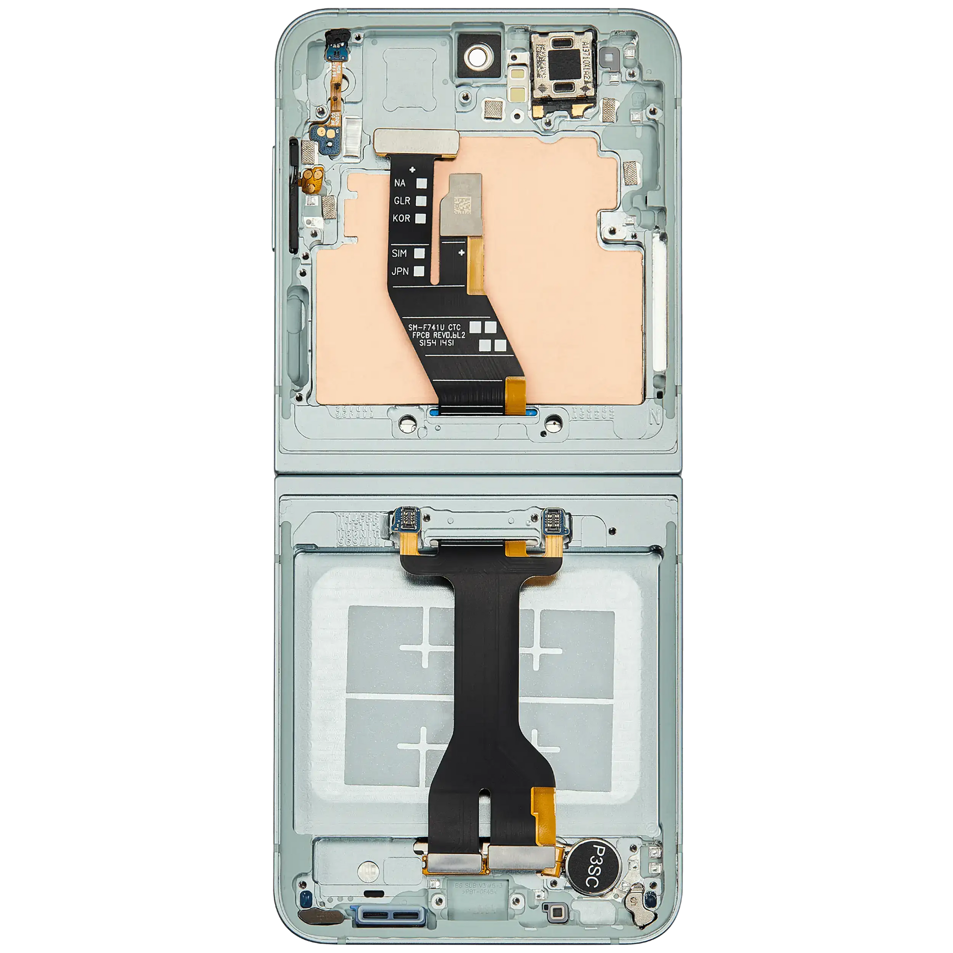 Inner OLED Assembly With Frame For Samsung Galaxy Z Flip 6 5G (US & International) (Service Pack) (Mint)