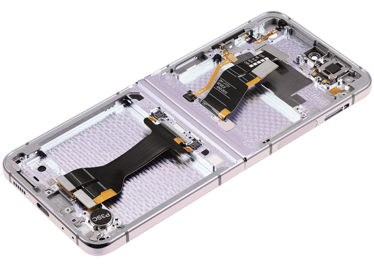 Inner OLED Assembly With Frame For Samsung Galaxy Z Flip 5 5G (US & International) (Service Pack) (Lavender) - View 2 | TechDrip Canada