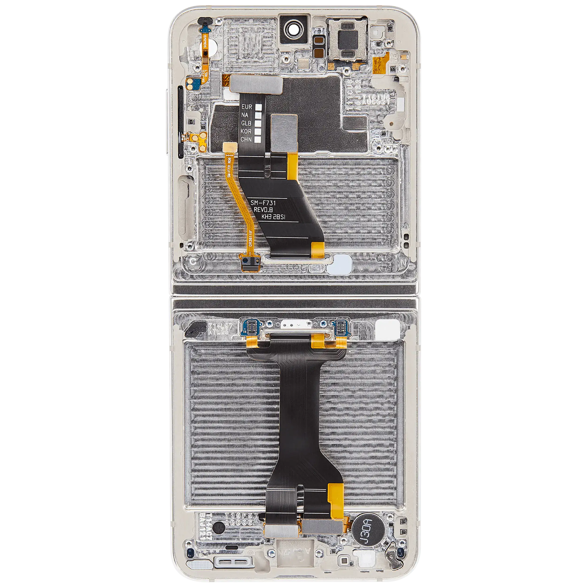 Inner OLED Assembly With Frame For Samsung Galaxy Z Flip 5 5G (US & International) (Service Pack) (Cream) - View 9 | TechDrip Canada