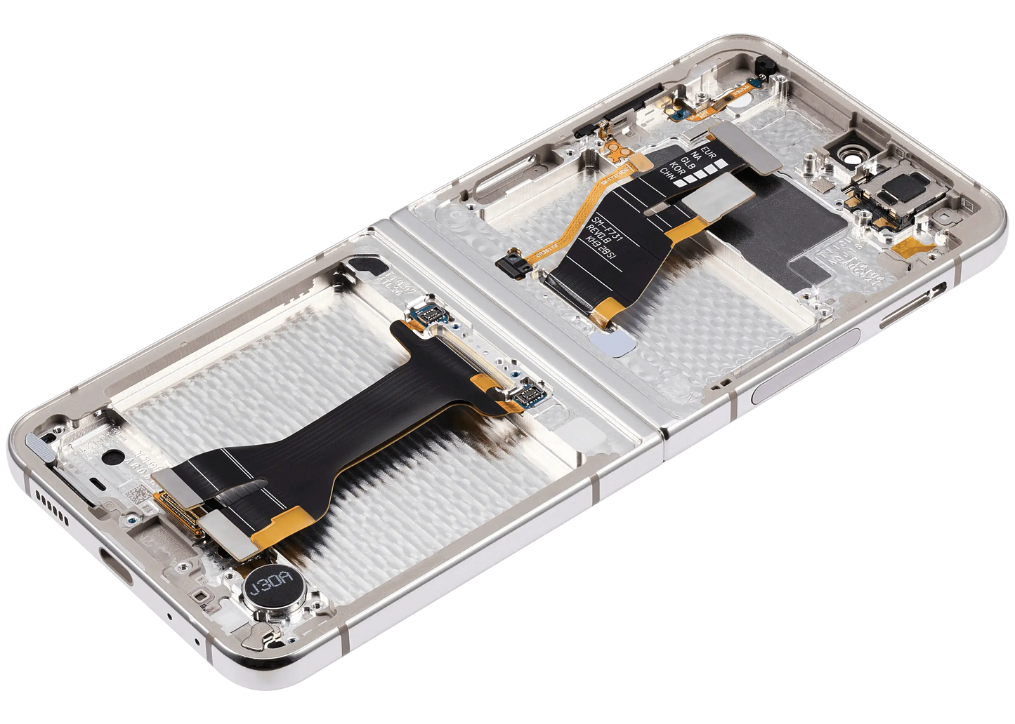 Inner OLED Assembly With Frame For Samsung Galaxy Z Flip 5 5G (US & International) (Service Pack) (Cream) - View 2 | TechDrip Canada