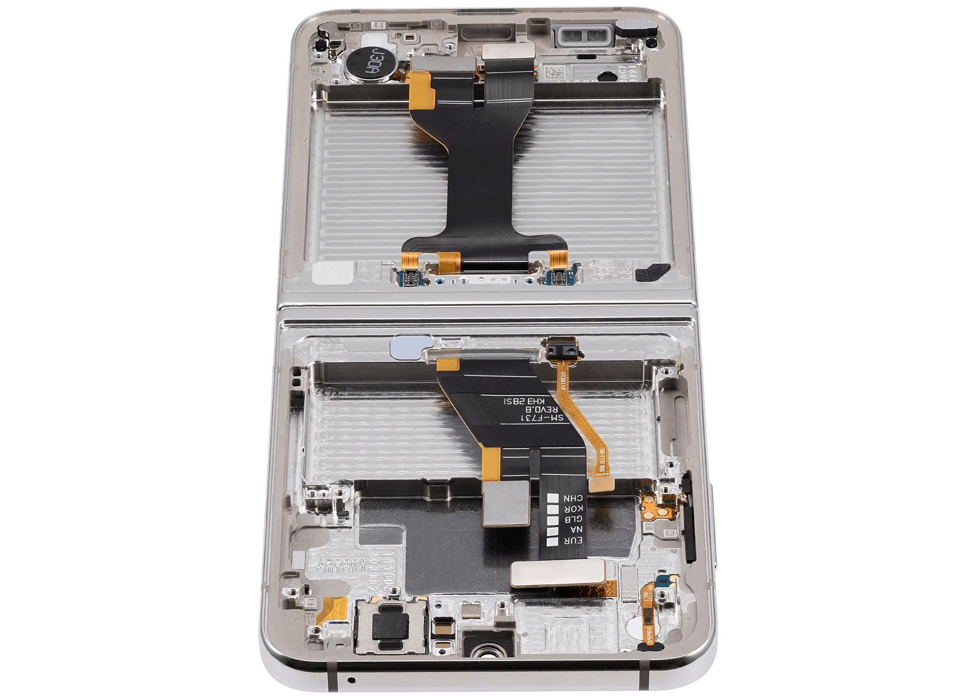 Inner OLED Assembly With Frame For Samsung Galaxy Z Flip 5 5G (US & International) (Service Pack) (Cream) - View 4 | TechDrip Canada