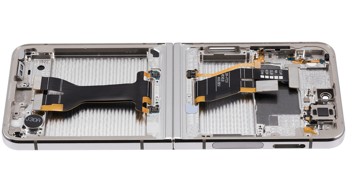 Inner OLED Assembly With Frame For Samsung Galaxy Z Flip 5 5G (US & International) (Service Pack) (Cream) - View 6 | TechDrip Canada