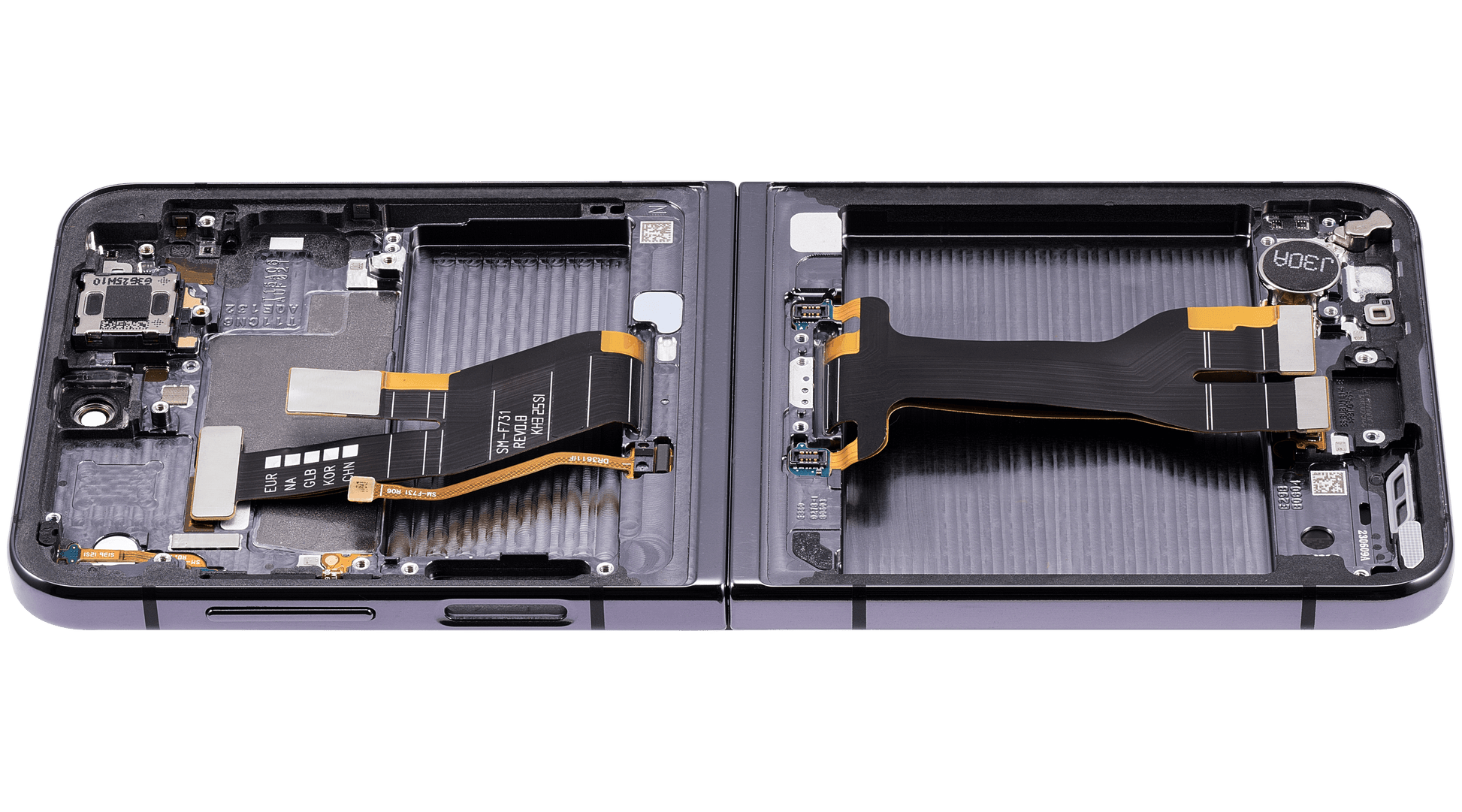 Inner OLED Assembly With Frame For Samsung Galaxy Z Flip 5 5G (US & International) (Service Pack) (Graphite) - View 5 | TechDrip Canada
