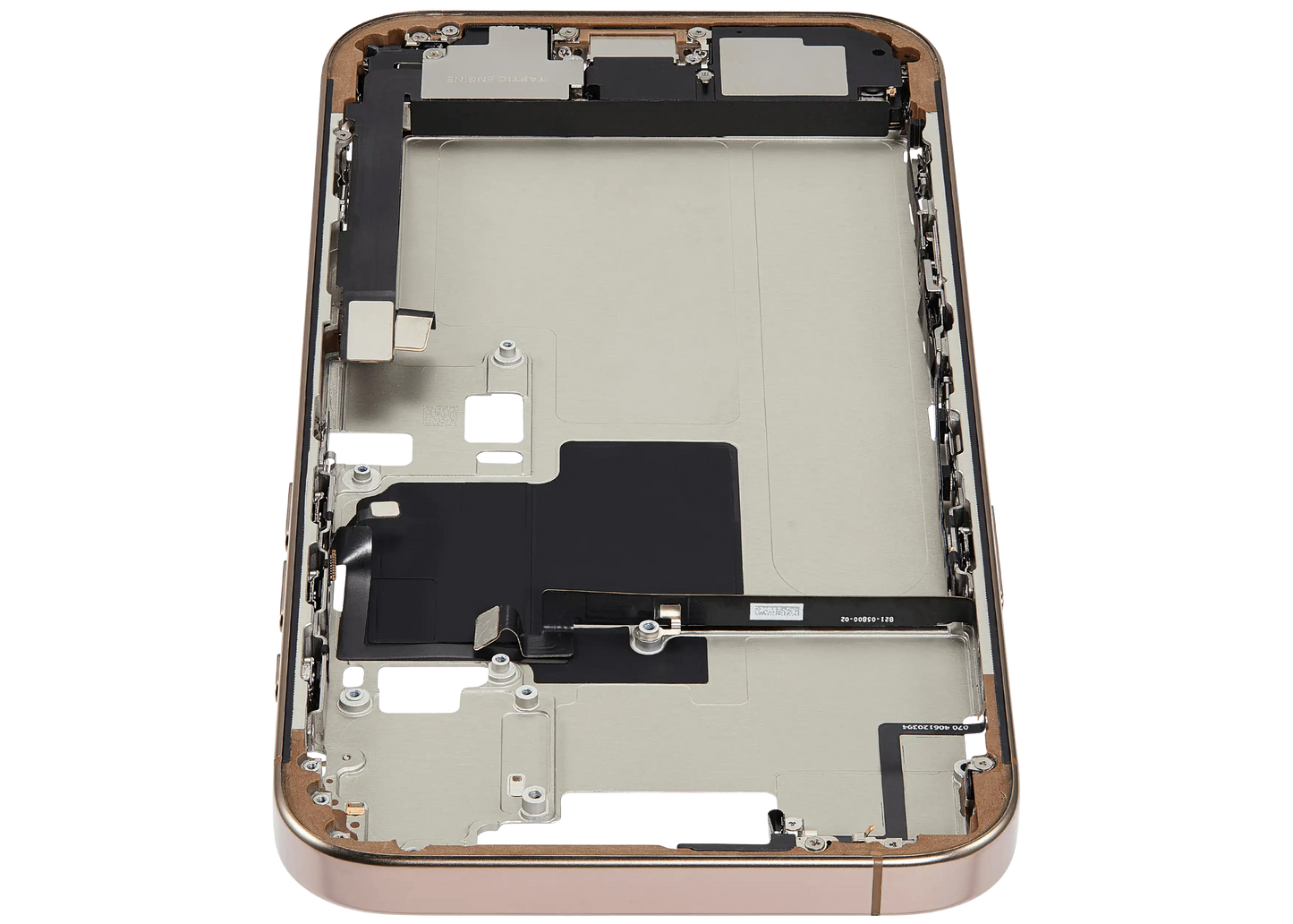 Mid-Frame Housing W/ Small Parts For iPhone 16 Pro Max (EU / Global Version) (Used OEM Pull: Grade B) (Desert Titanium)