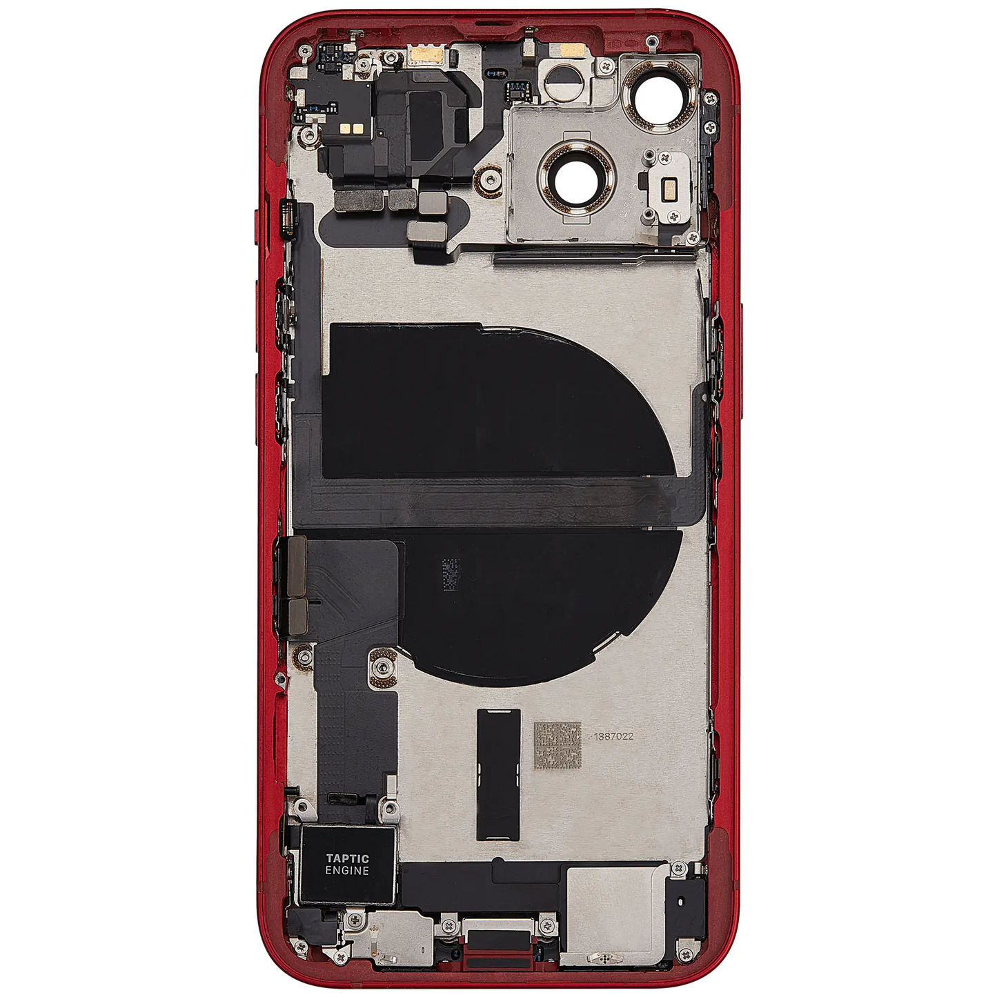 Back Housing W/ Charging Port Flex & Small Parts For iPhone 13 (EU / Global Version) (Used OEM Pull: Grade A) (Red)