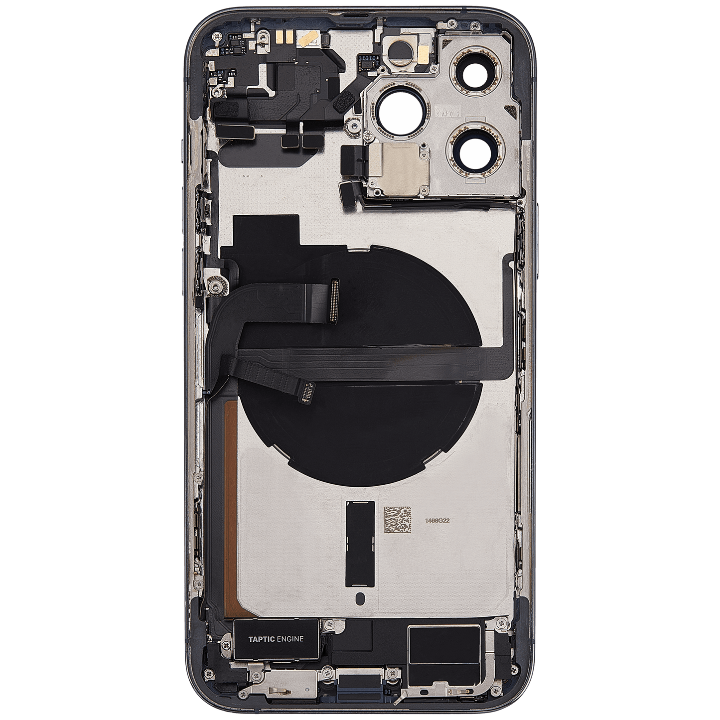 Back Housing W/ Charging Port Flex & Small Parts For iPhone 13 Pro Max (US Version) (Used OEM Pull: Grade A) (Sierra Blue)