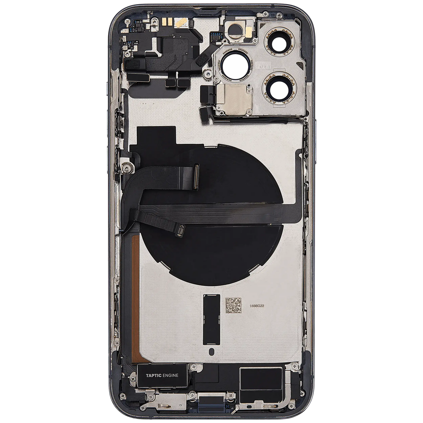 Back Housing W/ Charging Port Flex & Small Parts For iPhone 13 Pro Max (US Version) (Used OEM Pull: Grade C) (Sierra Blue)