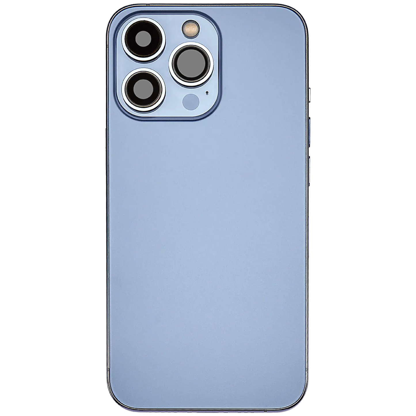Back Housing W/ Charging Port Flex & Small Parts For iPhone 13 Pro (US Version) (Used OEM Pull: Grade C) (Sierra Blue)