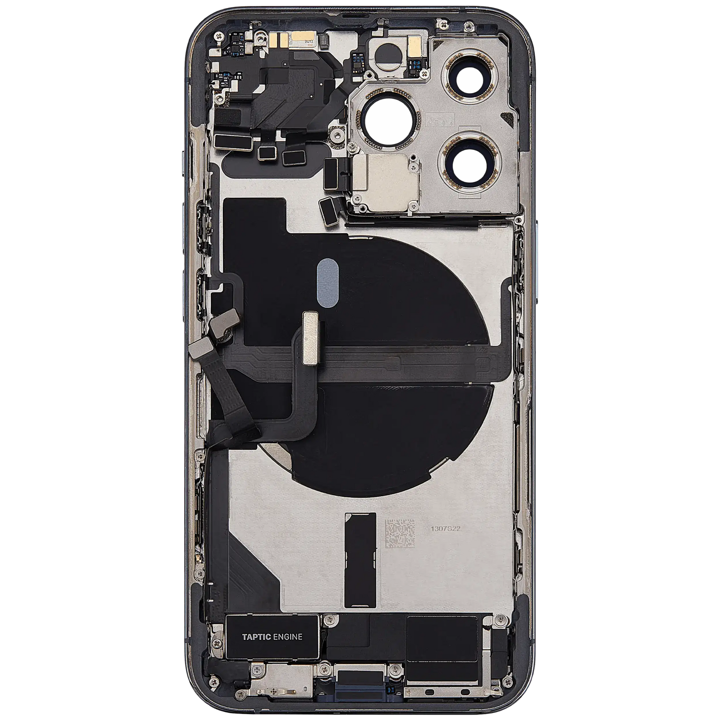 Back Housing W/ Charging Port Flex & Small Parts For iPhone 13 Pro (US Version) (Used OEM Pull: Grade B) (Sierra Blue)