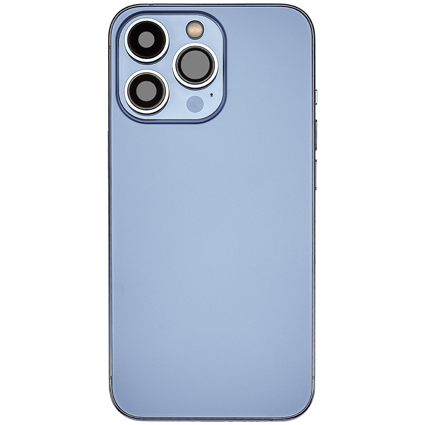 Back Housing W/ Charging Port Flex & Small Parts For iPhone 13 Pro (US Version) (Used OEM Pull: Grade B) (Sierra Blue)