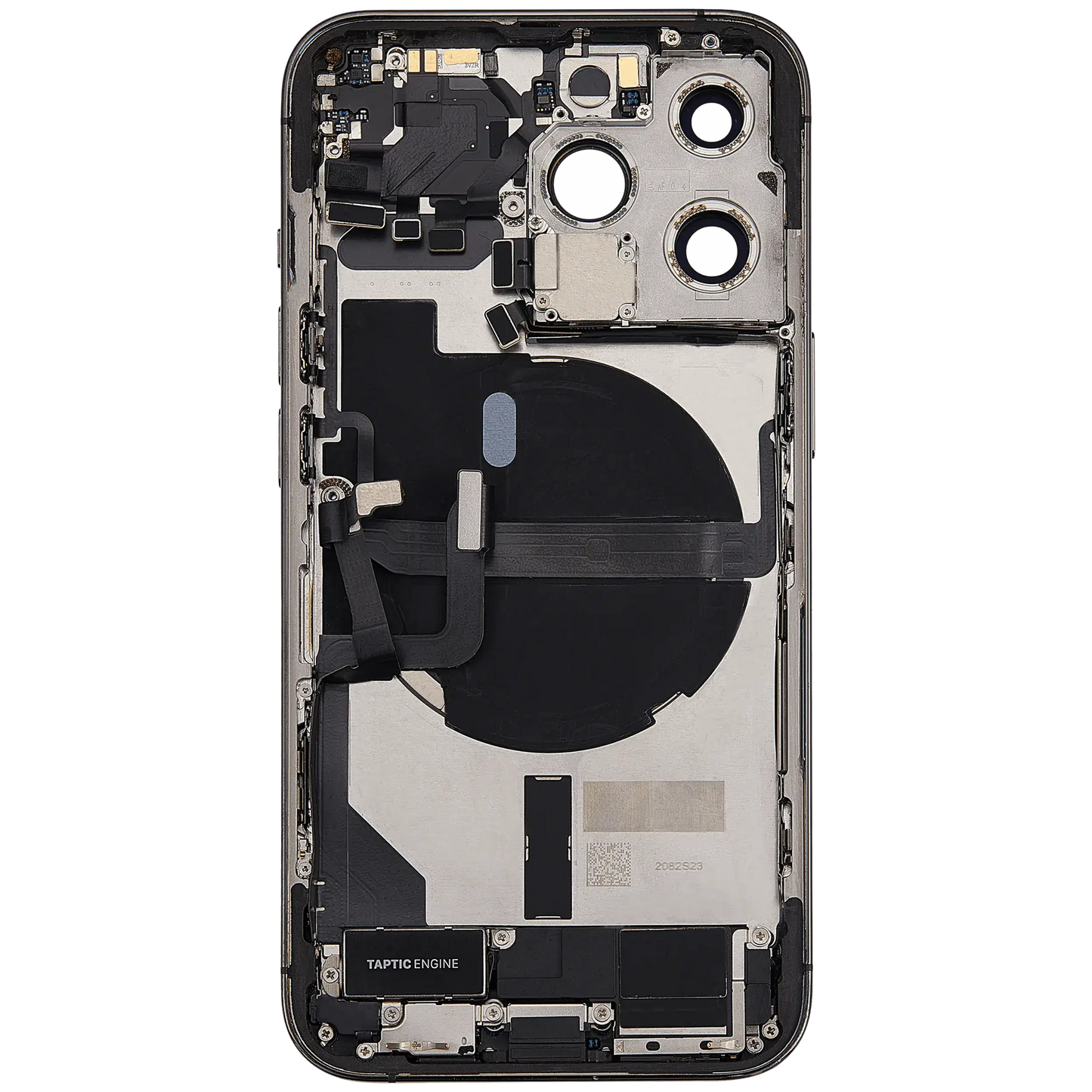 Back Housing W/ Charging Port Flex & Small Parts For iPhone 13 Pro (US Version) (Used OEM Pull: Grade B) (Graphite)