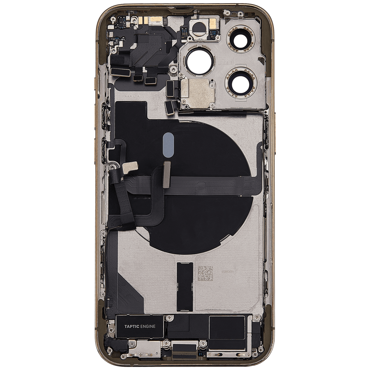 Back Housing W/ Charging Port Flex & Small Parts For iPhone 13 Pro (US Version) (Used OEM Pull: Grade B) (Gold)