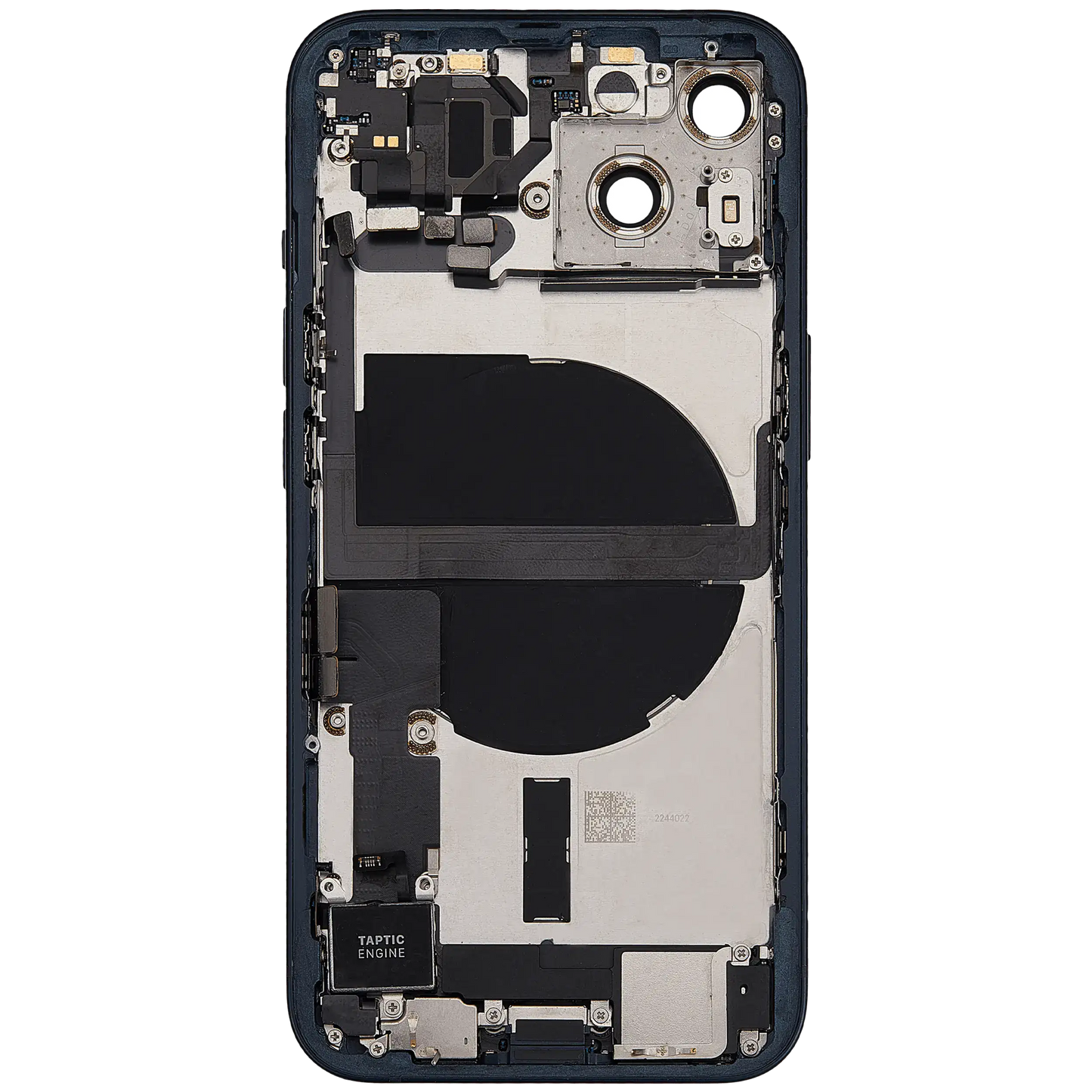 Back Housing W/ Charging Port Flex & Small Parts For iPhone 13 (EU / Global Version) (Used OEM Pull: Grade B) (Midnight)