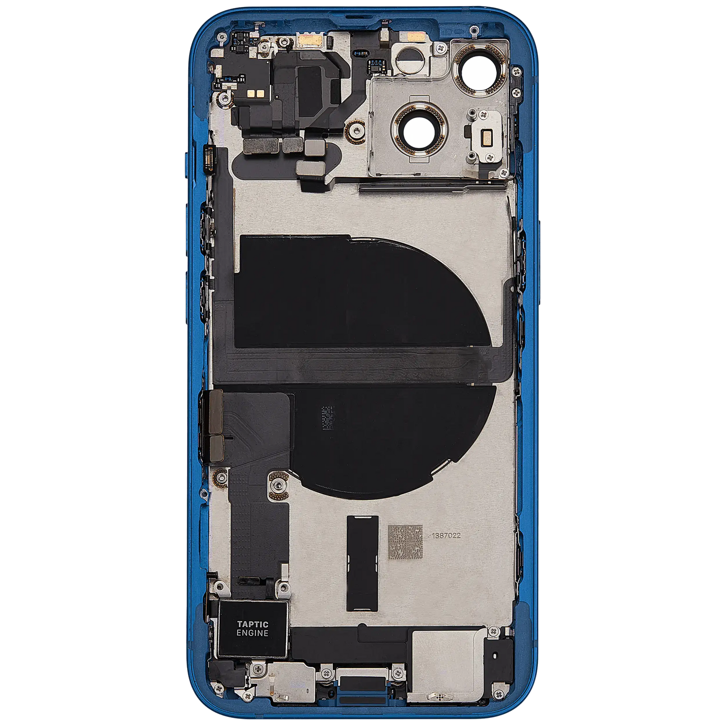 Back Housing W/ Charging Port Flex & Small Parts For iPhone 13 (EU / Global Version) (Used OEM Pull: Grade A) (Blue)