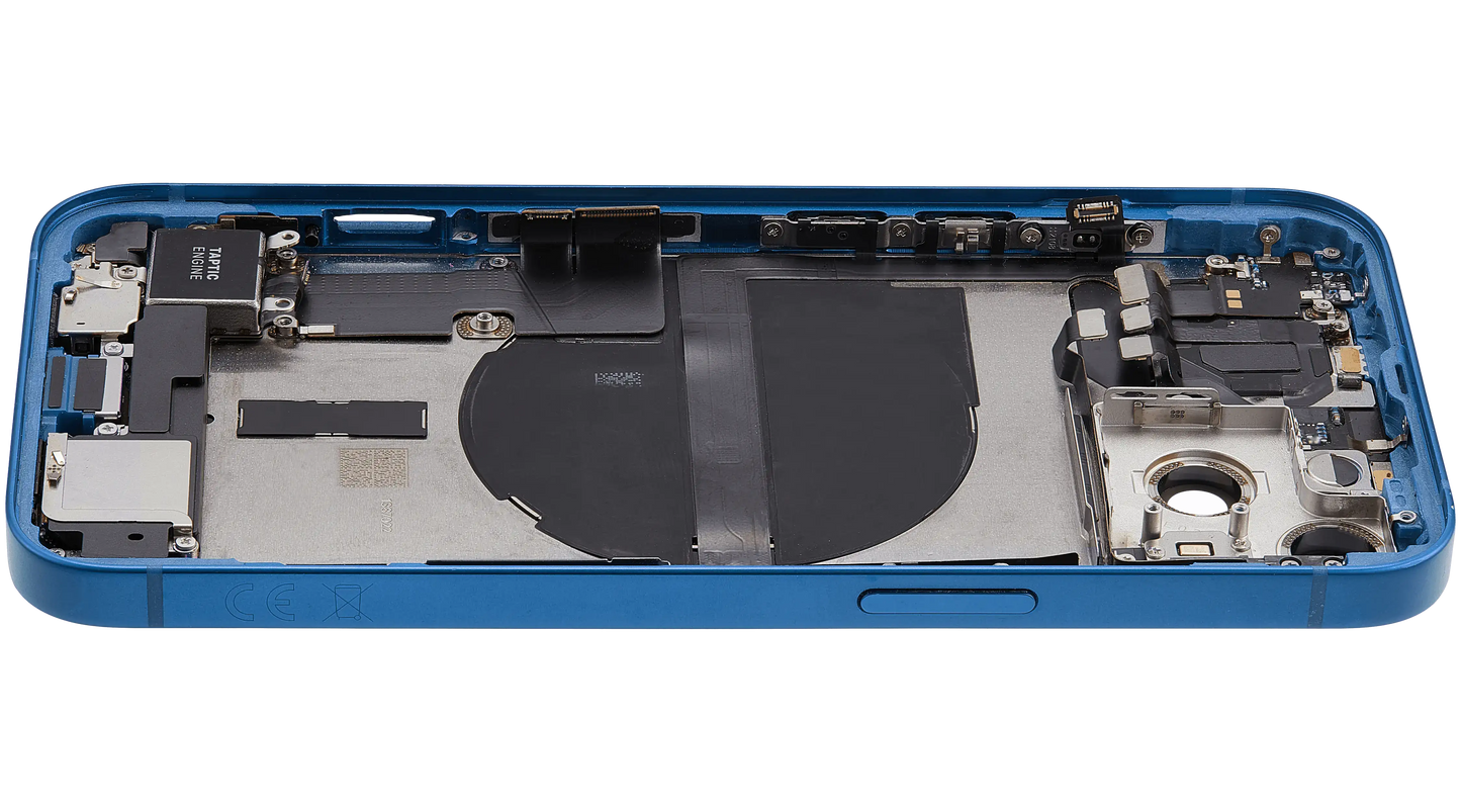 Back Housing W/ Charging Port Flex & Small Parts For iPhone 13 (EU / Global Version) (Used OEM Pull: Grade A) (Blue)