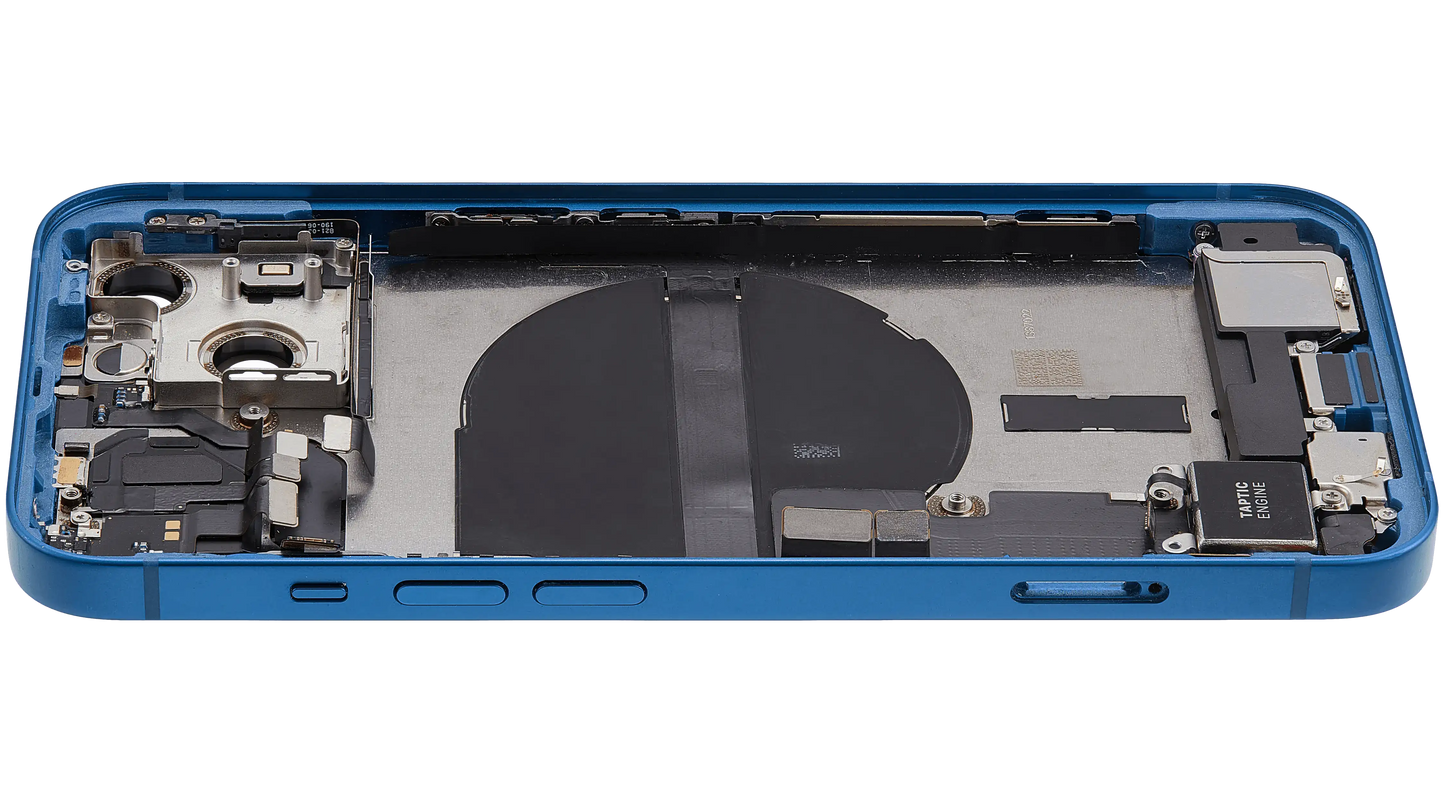 Back Housing W/ Charging Port Flex & Small Parts For iPhone 13 (EU / Global Version) (Used OEM Pull: Grade A) (Blue)