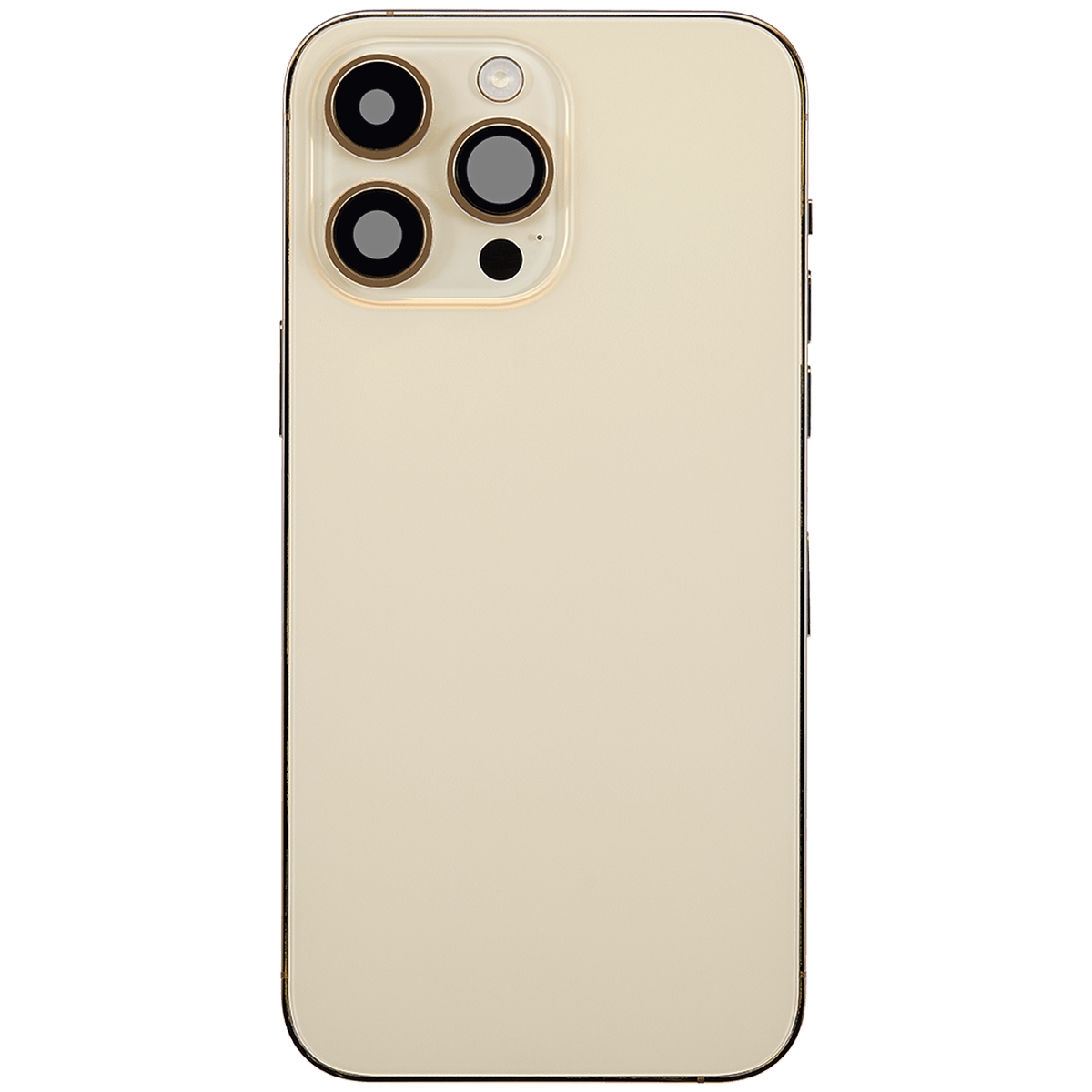 Back Housing W/ Charging Port Flex & Small Parts For iPhone 14 Pro Max (US Version) (Used OEM Pull: Grade B) (Gold)