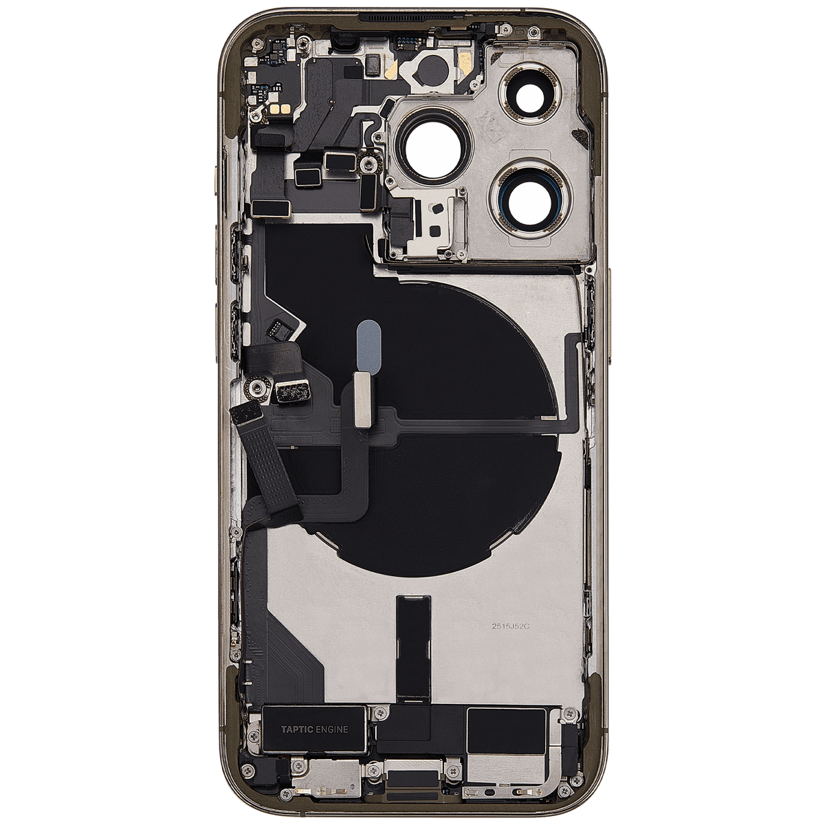 Back Housing W/ Charging Port Flex & Small Parts For iPhone 14 Pro (US Version) (Used OEM Pull: Grade C) (Gold)