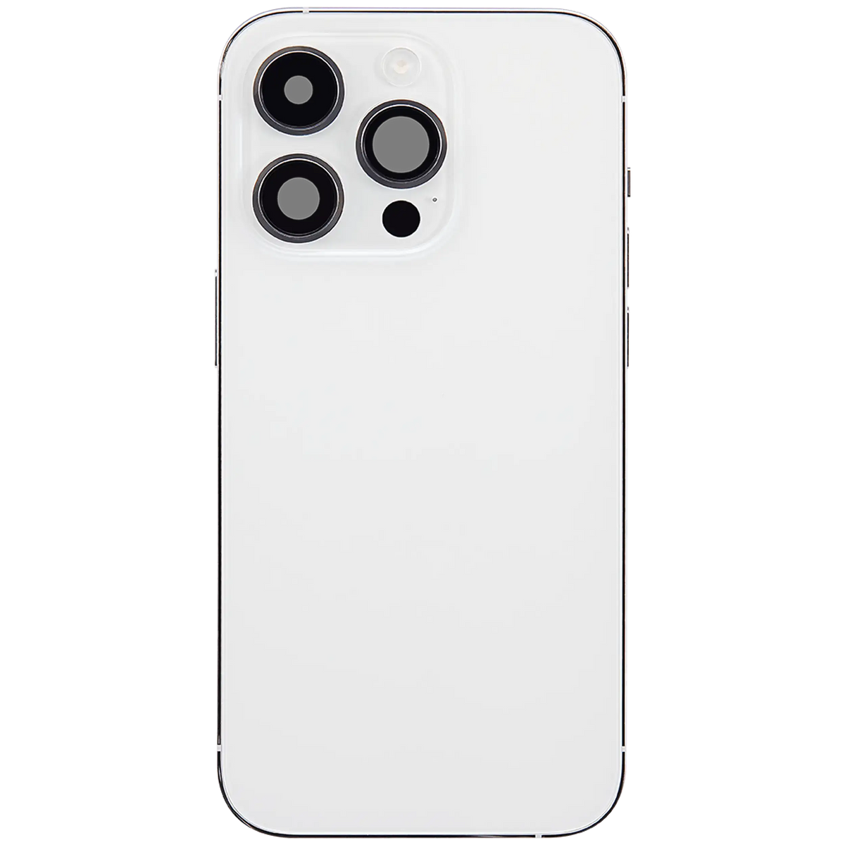 Back Housing W/ Charging Port Flex & Small Parts For iPhone 14 Pro (US Version) (Used OEM Pull: Grade C) (Silver)