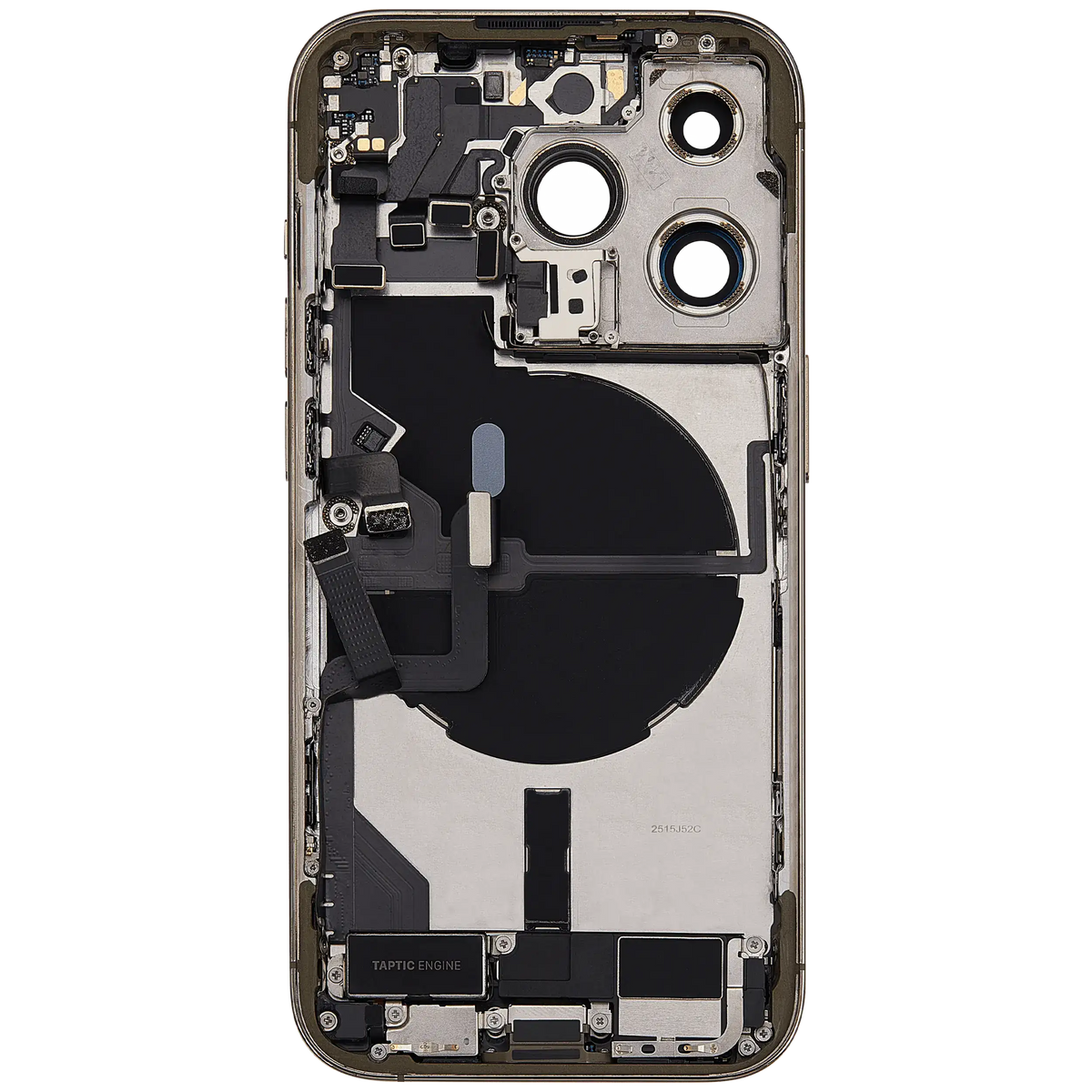 Back Housing W/ Charging Port Flex & Small Parts For iPhone 14 Pro (US Version) (Used OEM Pull: Grade B) (Gold)