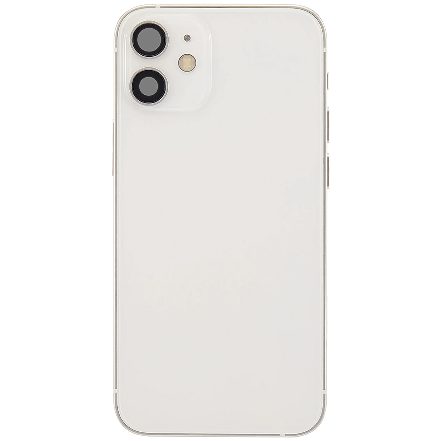 Back Housing W/ Charging Port Flex & Small Parts For iPhone 12 Mini (US Version) (Used OEM Pull: Grade C) (White)