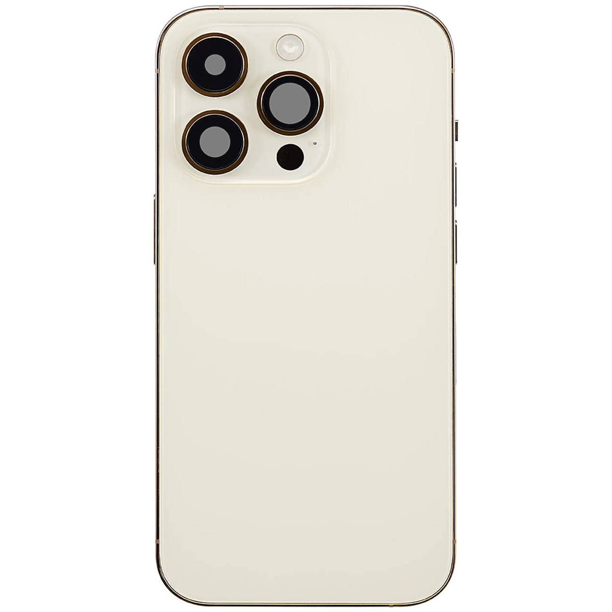 Back Housing W/ Charging Port Flex & Small Parts For iPhone 14 Pro (US Version) (Used OEM Pull: Grade A) (Gold)