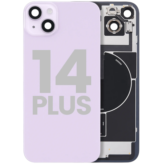 Back Glass w/ MagSafe Magnet & NFC & Flashlight Flex For iPhone 14 Plus (Used OEM Pull: Grade A) (Purple)