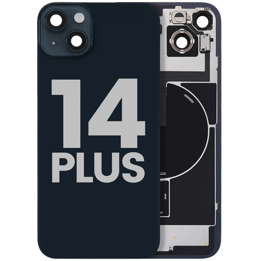 Back Glass w/ MagSafe Magnet & NFC & Flashlight Flex For iPhone 14 Plus (Used OEM Pull: Grade B) (Midnight)