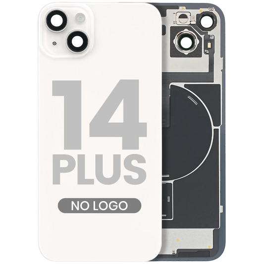 Back Glass With Steel Plate With Wireless NFC & MagSafe Magnet Pre-Installed For iPhone 14 Plus (No Logo) (Starlight)