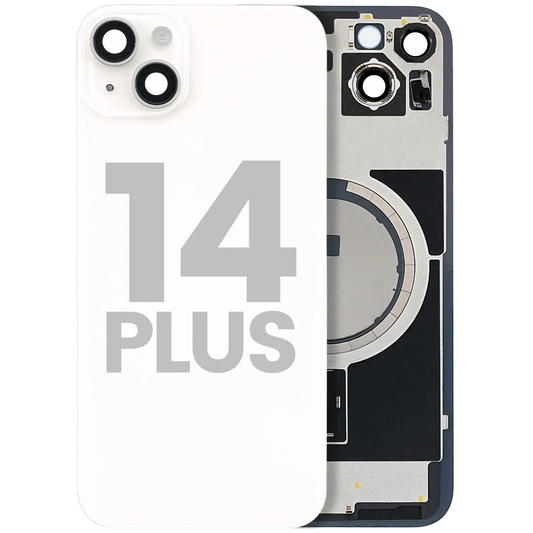 Back Glass w/ MagSafe Magnet For iPhone 14 Plus (Used OEM Pull: Grade A) (Starlight)