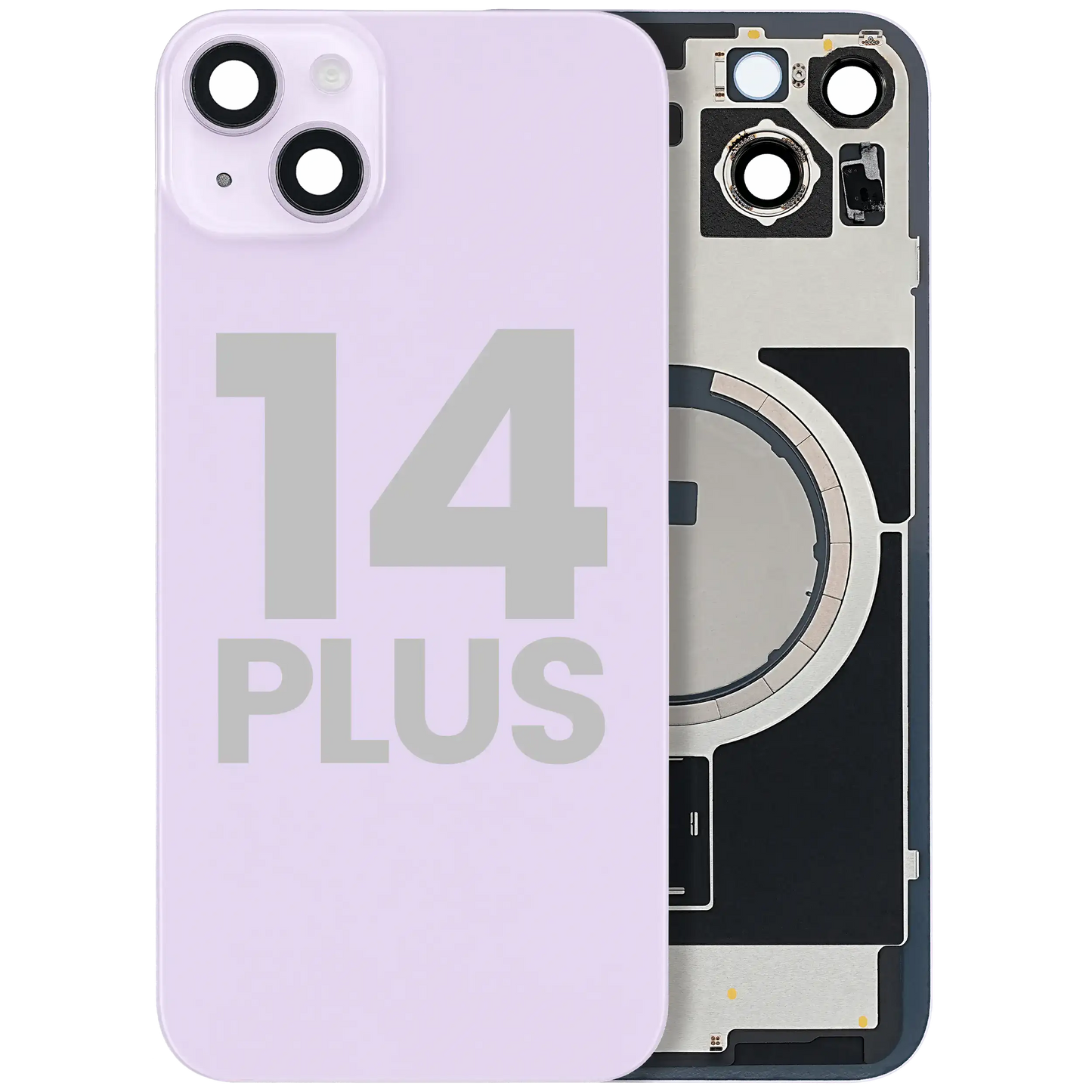 Back Glass w/ MagSafe Magnet For iPhone 14 Plus (Used OEM Pull: Grade A) (Purple)
