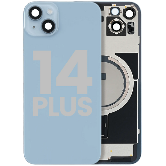 Back Glass w/ MagSafe Magnet For iPhone 14 Plus (Used OEM Pull: Grade A) (Blue)