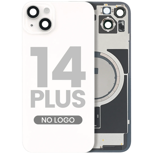 Back Glass w/ MagSafe Magnet For iPhone 14 Plus (Aftermarket) (Starlight) (No Logo)