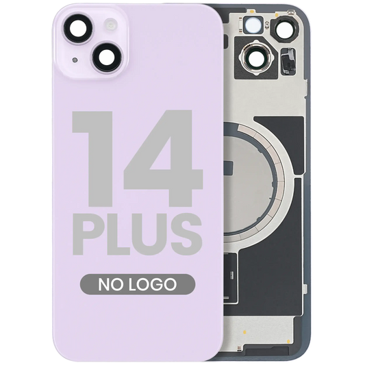 Back Glass w/ MagSafe Magnet For iPhone 14 Plus (Aftermarket) (Purple) (No Logo)
