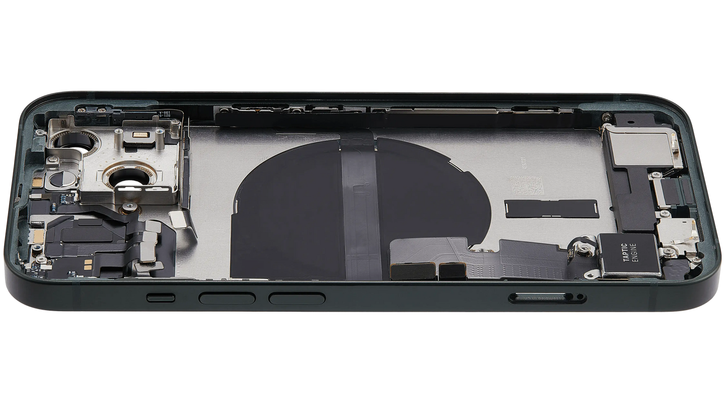 Back Housing W/ Charging Port Flex & Small Parts For iPhone 13 (EU / Global Version) (Used OEM Pull: Grade C) (Green)
