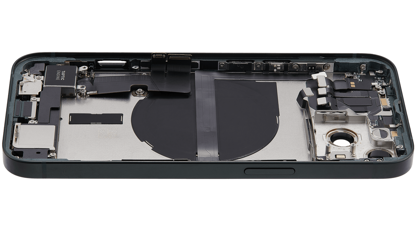 Back Housing W/ Charging Port Flex & Small Parts For iPhone 13 (EU / Global Version) (Used OEM Pull: Grade C) (Green)