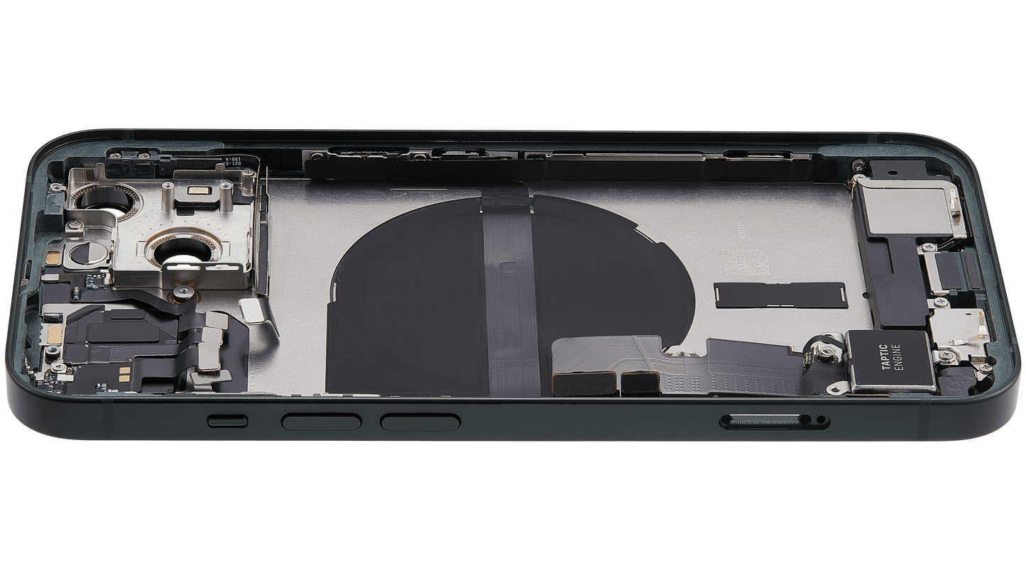 Back Housing W/ Charging Port Flex & Small Parts For iPhone 13 (EU / Global Version) (Used OEM Pull: Grade B) (Green)