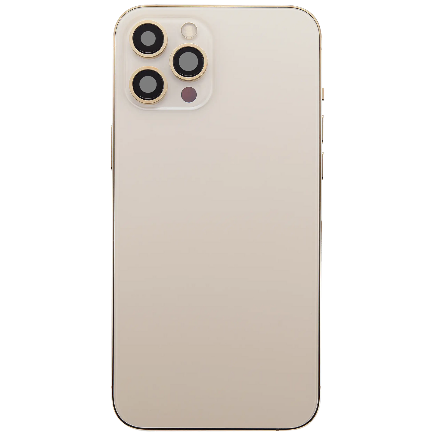 Back Housing W/ Charging Port Flex & Small Parts For iPhone 12 Pro Max (EU / Global Version) (Used OEM Pull: Grade B) (Gold)