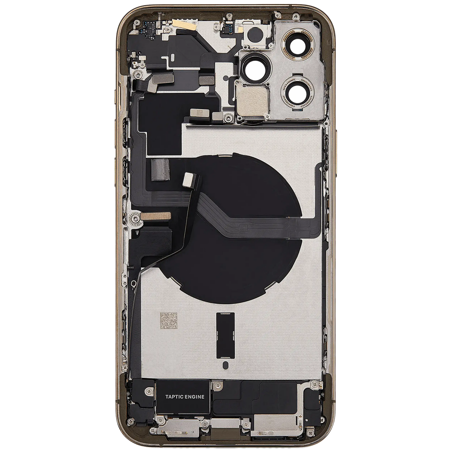 Back Housing W/ Charging Port Flex & Small Parts For iPhone 12 Pro Max (EU / Global Version) (Used OEM Pull: Grade B) (Gold)