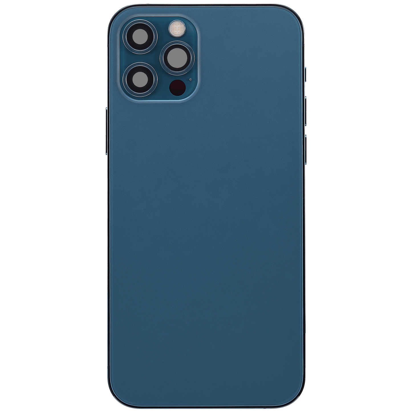 Back Housing W/ Charging Port Flex & Small Parts For iPhone 12 Pro (US Version) (Used OEM Pull: Grade C) (Pacific Blue)