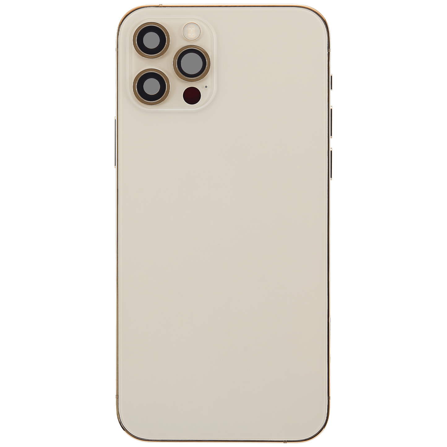 Back Housing W/ Charging Port Flex & Small Parts For iPhone 12 Pro (US Version) (Used OEM Pull: Grade C) (Gold)