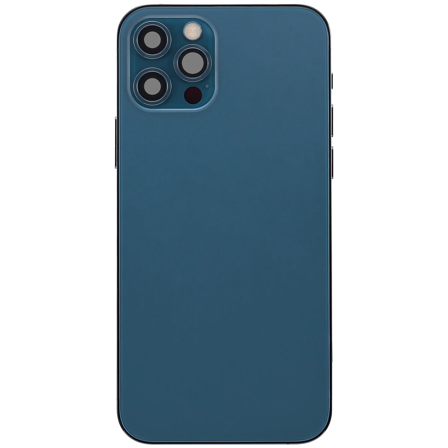 Back Housing W/ Charging Port Flex & Small Parts For iPhone 12 Pro (US Version) (Used OEM Pull: Grade B) (Pacific Blue)