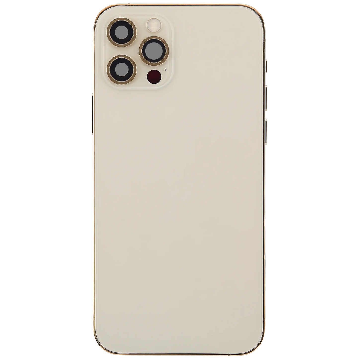 Back Housing W/ Charging Port Flex & Small Parts For iPhone 12 Pro (US Version) (Used OEM Pull: Grade B) (Gold)