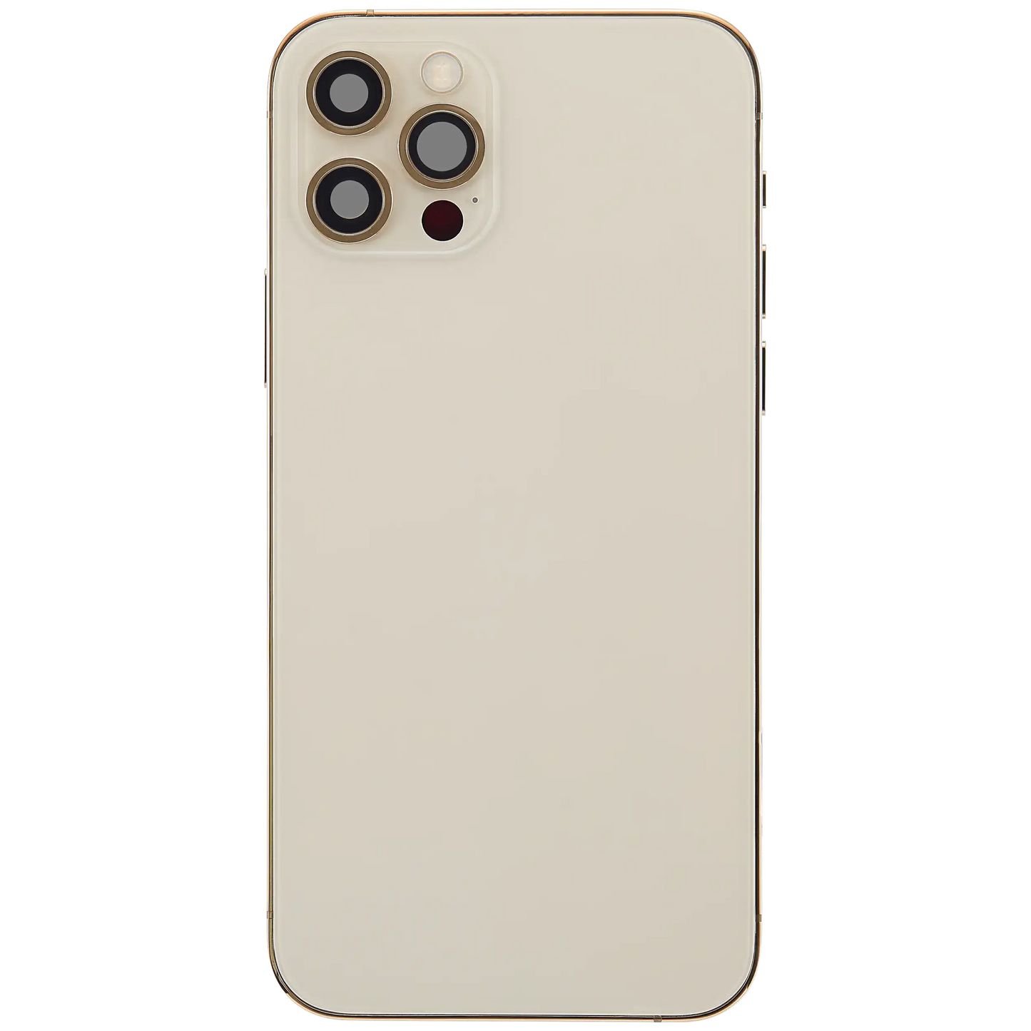 Back Housing W/ Charging Port Flex & Small Parts For iPhone 12 Pro (EU / Global Version) (Used OEM Pull: Grade C) (Gold)