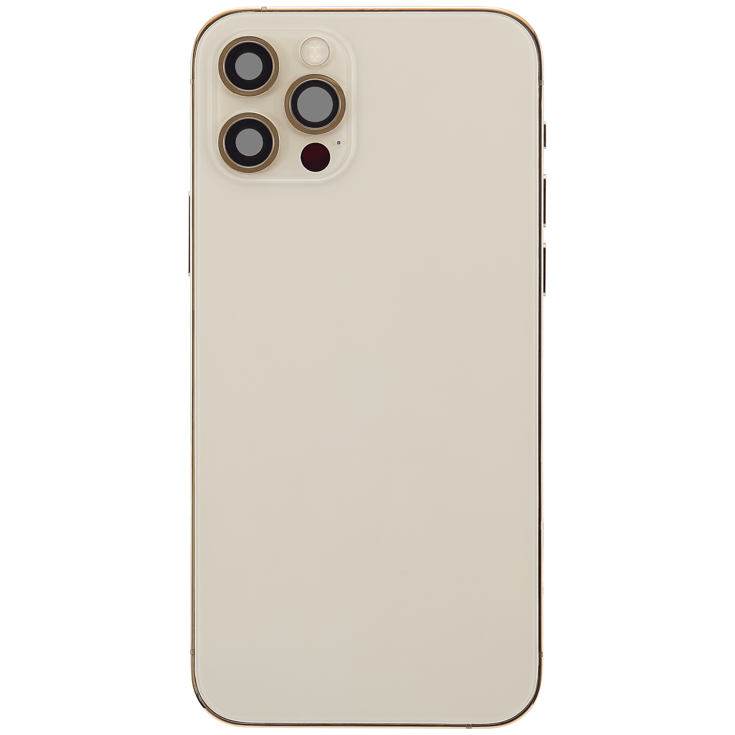 Back Housing W/ Charging Port Flex & Small Parts For iPhone 12 Pro (EU / Global Version) (Used OEM Pull: Grade B) (Gold)