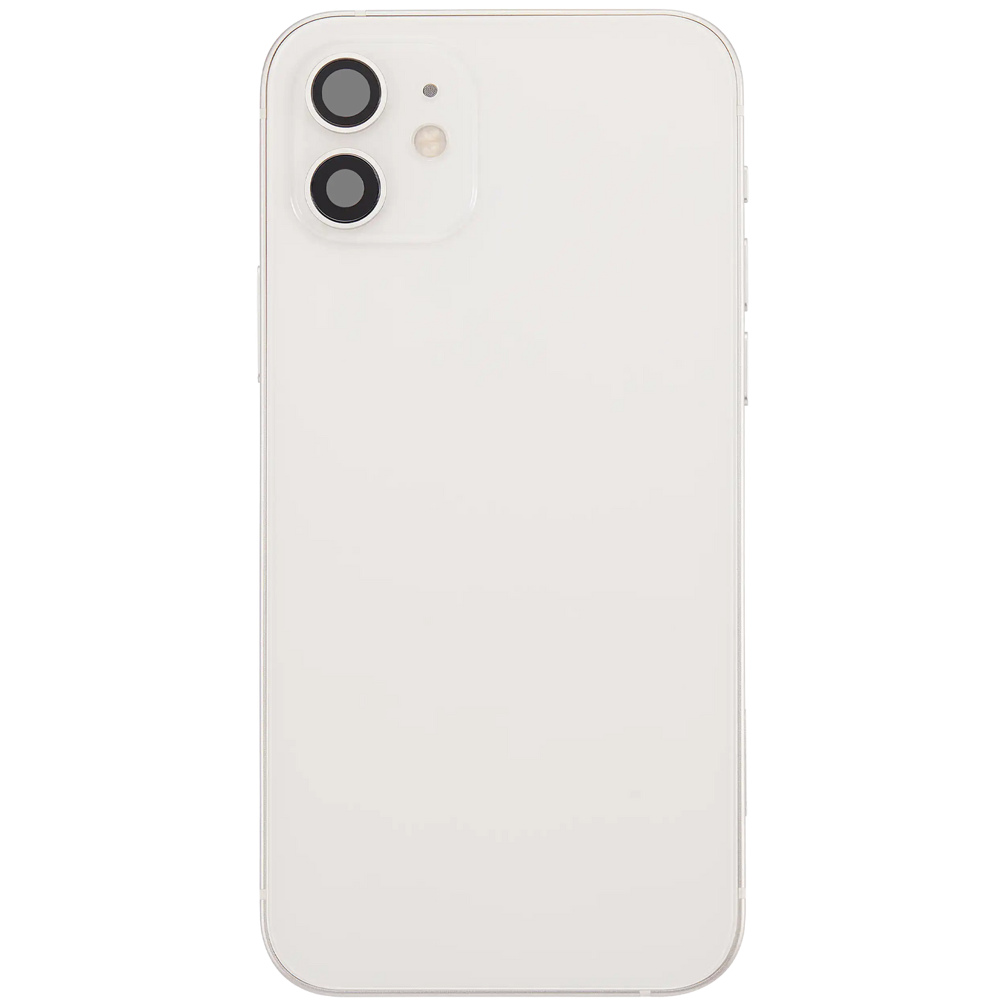 Back Housing W/ Charging Port Flex & Small Parts For iPhone 12 (US Version) (Used OEM Pull: Grade C) (White)
